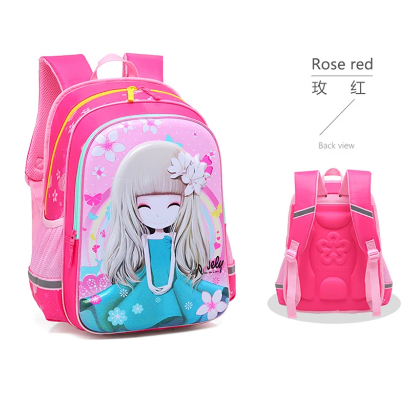 

Schoolbag pupils and girls shoulder-to-shoulder packaged books, paper boxes and workbooks