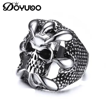 

DOYUBO Exaggerated Men's Stainless Steel Devil Claw Ring Jewelry Rock Punk Style Male Metal Party Finger Ring Accessories DA111