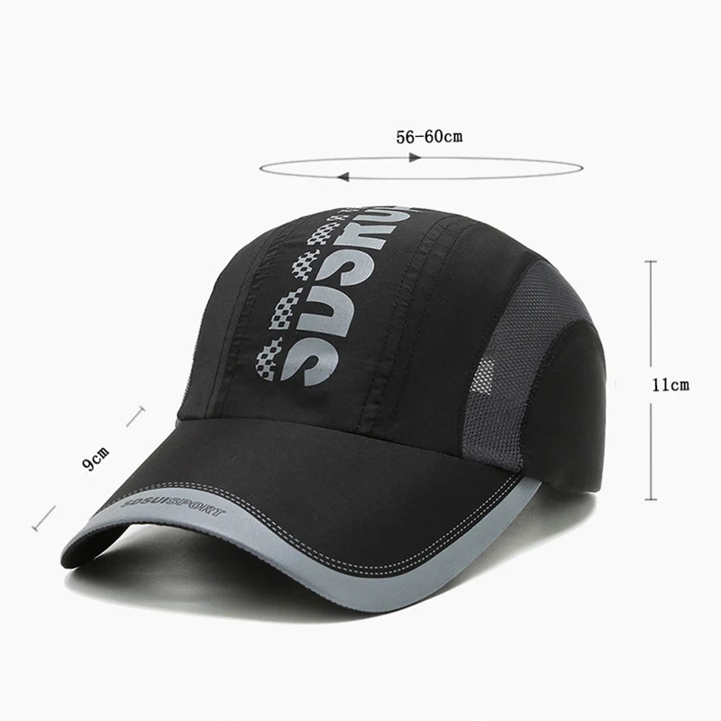 Summer Breathable Ultra-Thin Quick Drying Men Women Baseball Cap Outdoor Sports Mountaineering Cycling Fishing Truck Hat A150