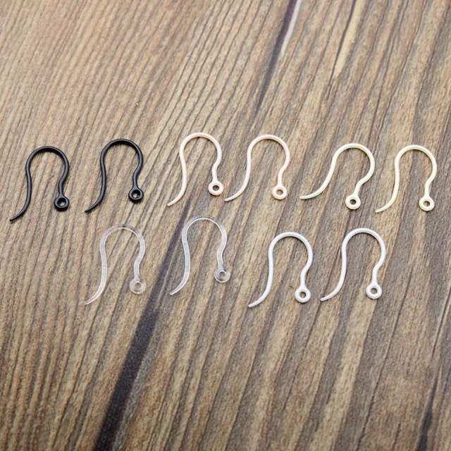 Wholesale Clear Plastic Ear Hooks Back Post Nuts Rubber Earring