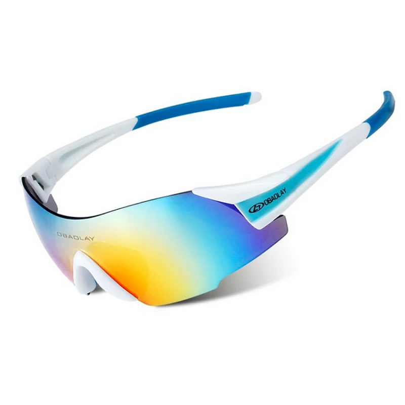 Спортивные горнолыжные очки мотоциклетные Сноубординг футляр для очков для скейтборда для мужчин и женщин зимние очки UV400 Солнцезащитные очки рыбалка велосипедные очки - Цвет: White Blue