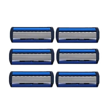 Для мужчин безопасности классический ручной шесть-Слои лезвие бритвы оранжевый коробке из-под 6 шт. ручных бритвенное лезвие шесть-Слои