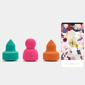 

Miss Gorgeous 3pc Makeup Sponge Set Cosmetic Puff Beauty Belleza Foundation Concealer Make Up Sponge Tools Green Rose Red Orange
