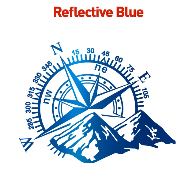 Point of Mountain Car Sticker Funny Vinyl Car-Styling Decals For Auto Window Motorcycle Decor наклейки на авто Reflective Blue