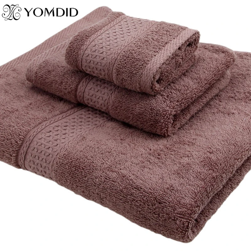 

100% cotton Towel set bathtowel + facetowel + handtowel 3pcs/set soft bath face towel handtowel Bathroom towel sets 17 colors