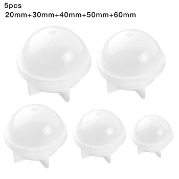 

5pcs Resin Molds Silicone Craft Accessory Handiworks Decoration Hemispheroid Ball Mould