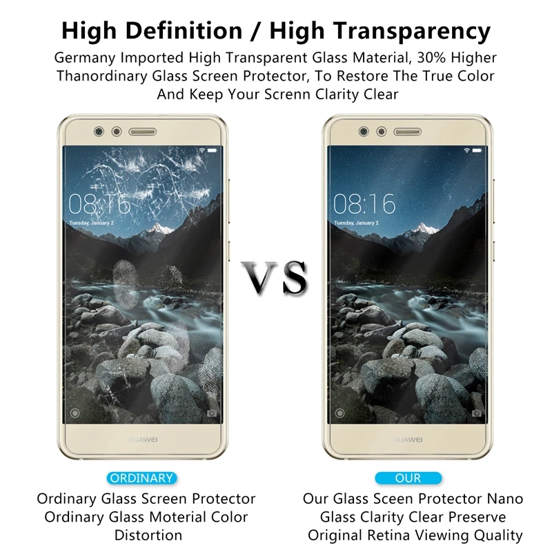 2 шт защитное стекло на Huawei P10 Lite стекло для Huawei P10 Lite Plus Закаленное стекло Защитная пленка для экрана из фольги