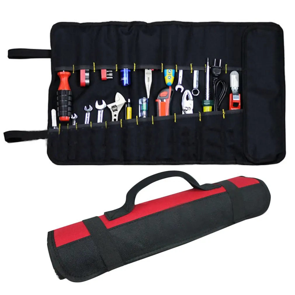 22 Pockets Hardware Tool Roll Pliers Screwdriver Spanner Carry Case Pouch Bag Rolled Up Portable Hardware Holder Oxford Cloth rolling tool bag