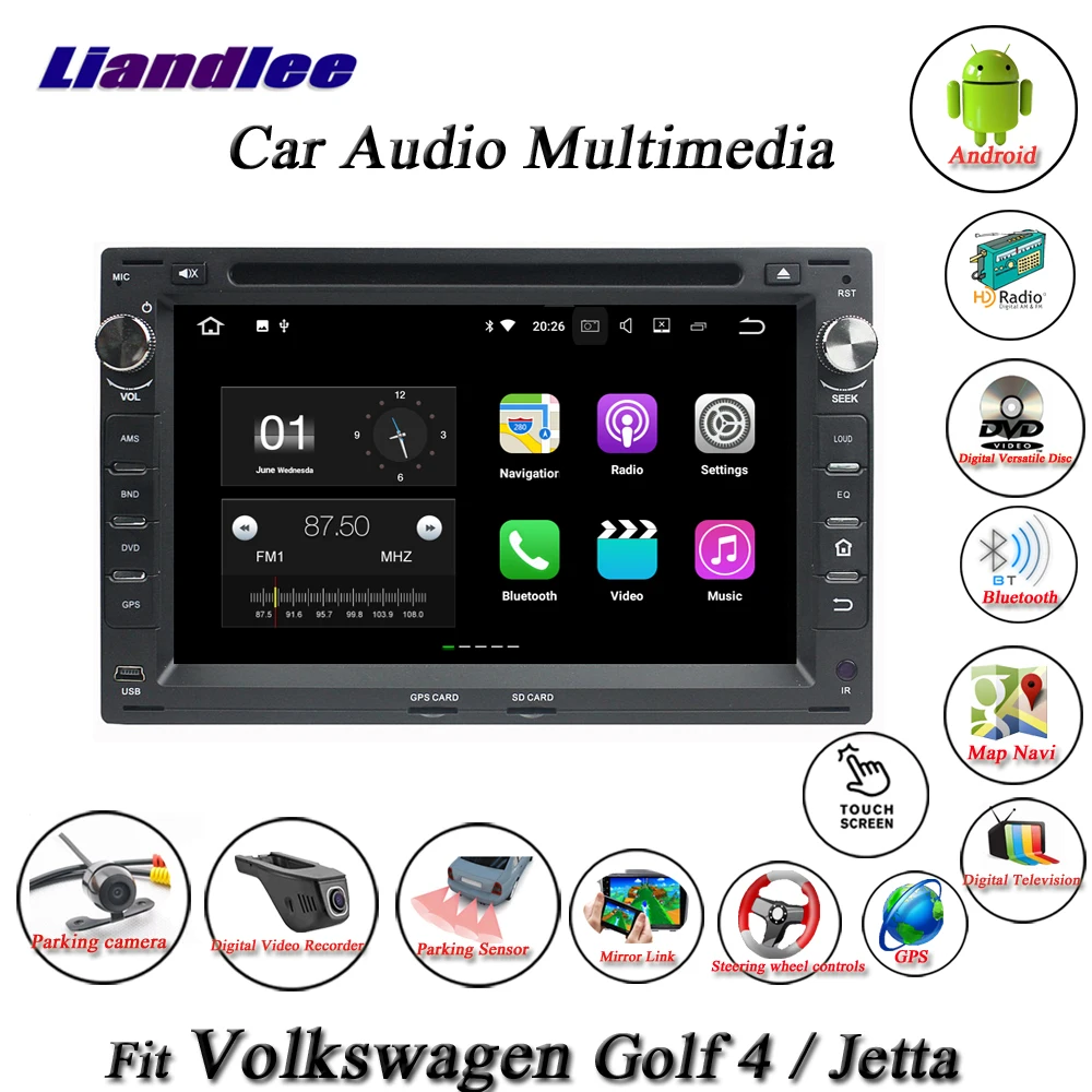 

Liandlee Car Android System For Volkswagen VW Golf 4 / Jetta Radio CD DVD Player GPS Nav Navi Navigation TV HD Screen Multimedia