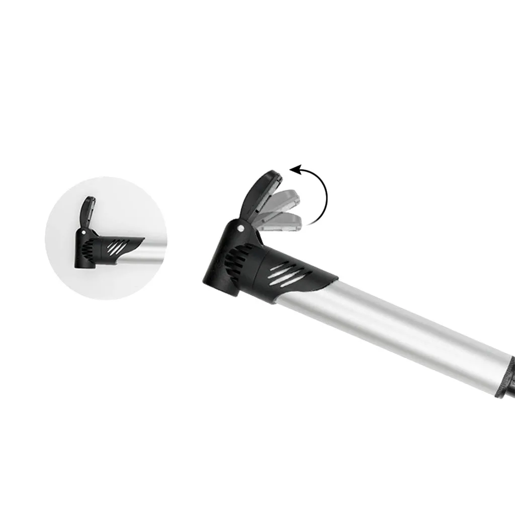 Mini Portable Bicycle Bike Pump Shock Absorber Tire Pressure Gauge Inflator