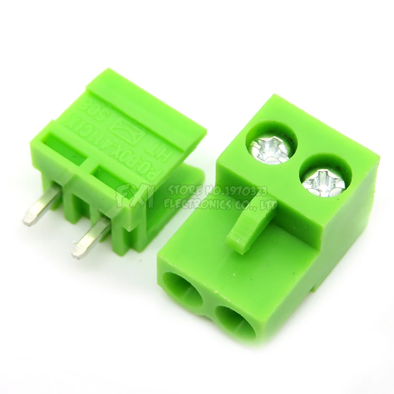 10 комплектов ht5.08 2pin правый угол HT508-2P разъем типа 300 В 10A 5 08 мм шаг pcb винтовой