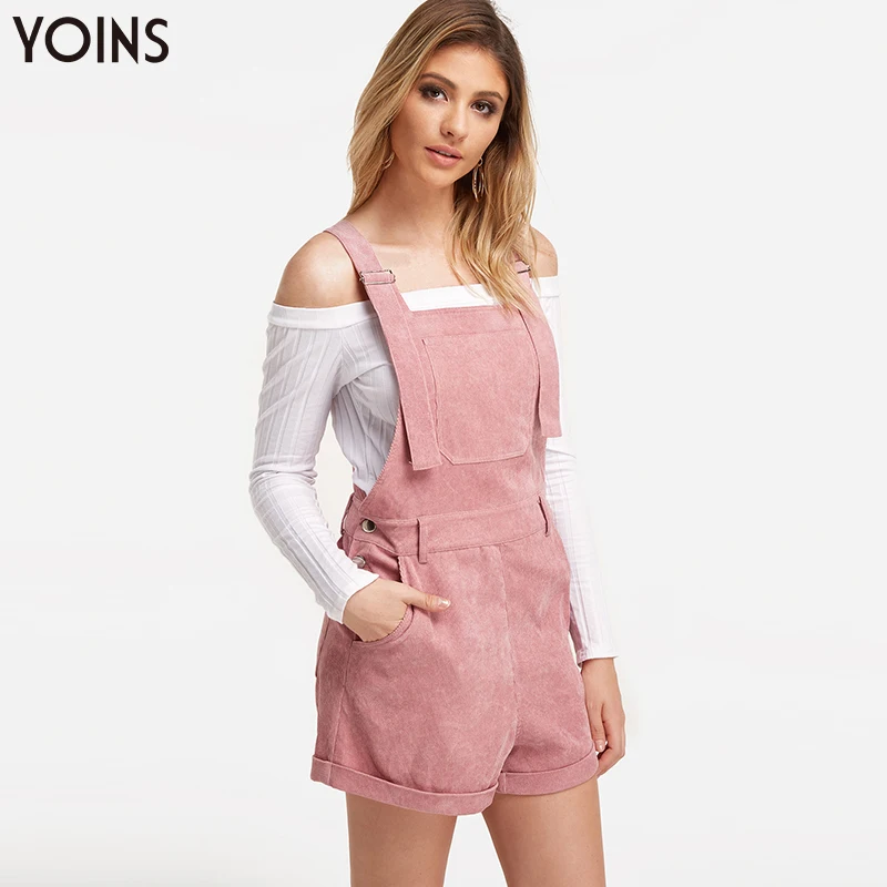 YOINS модный костюм для подвижных игр без рукавов с боковыми карманами и регулируемыми лямками на плечах для девочек; модель года; сезон лето-осень