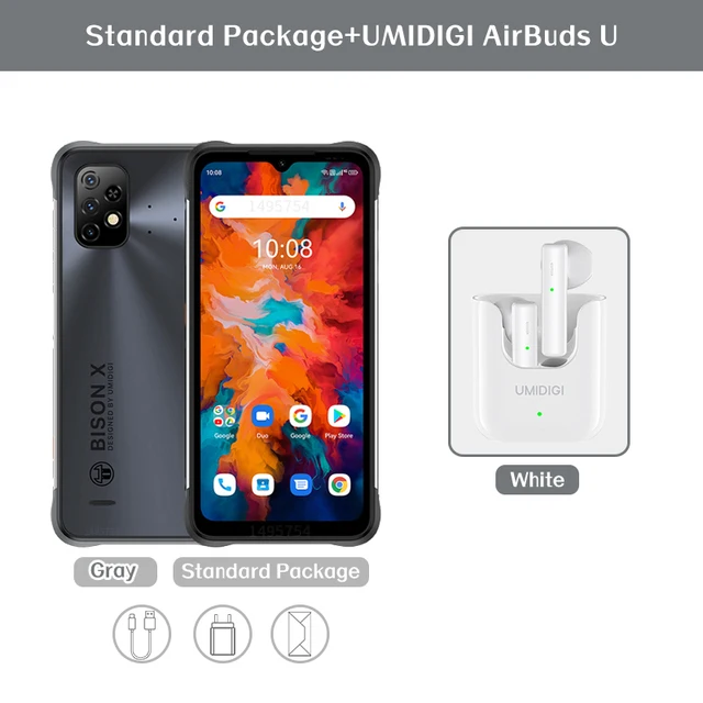 [24H Shipping]UMIDIGI Bison X10 4GB+64GB NFC IP68 & IP69K P60 Octa Core 6.53"HD+ Helio 20MP Triple Camera 6150mAh Smartphone umidigi latest phone UMIDIGI