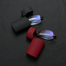 Портативные складные очки для чтения, анти-синий светильник, вращающиеся компьютерные очки, компактные очки для чтения, чехол+ 1,00~+ 4,00 диоптрий