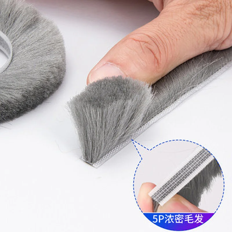 Brush strip self adhesive door WeatherStripping window sealing Strip Sliding Wardrobe door sealing tape 5M Window Hardware Tool door seal strip sealing strip tape window seal strip sealing tape rubber seal strip rubber door weatherstripping door weatherstripping sealing strip waterproof tape