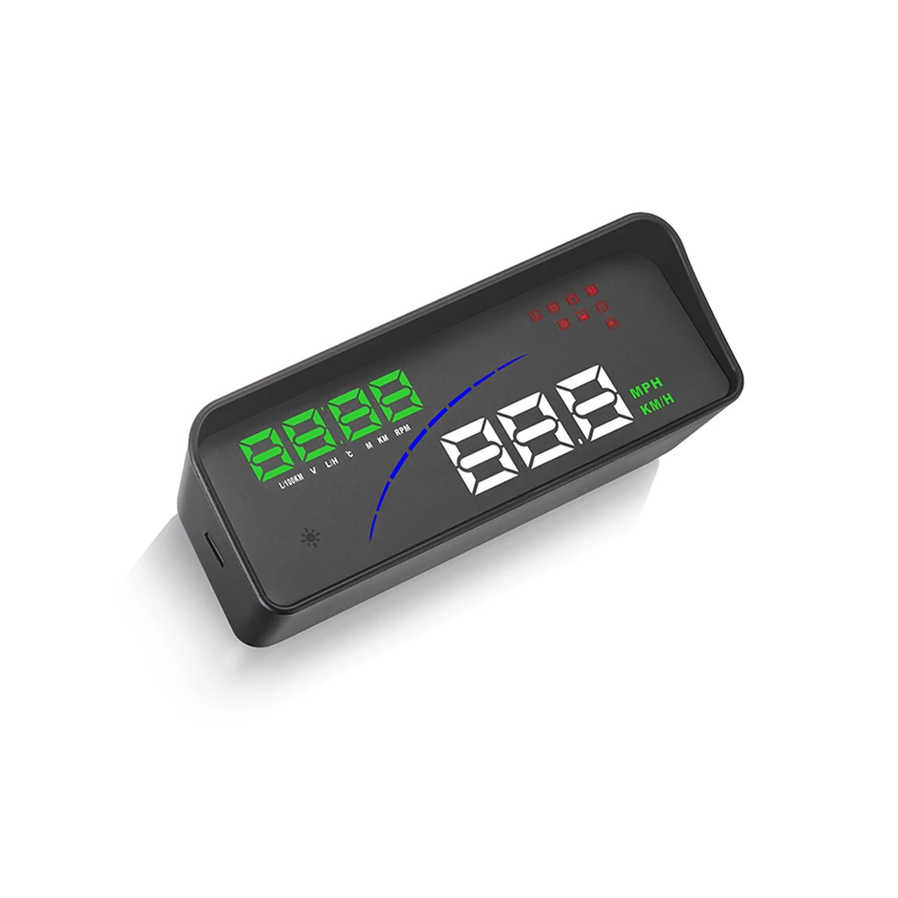 

P9 HUD Head Up Display 2Display Way Over Speed Warning Alarm Water Temperature Voltage Compatible withOBDII EOBD System For Car