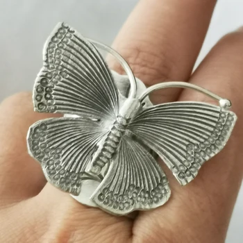 

925 Sterling Silver butterfly wedding party ring gift Jewelry A4051