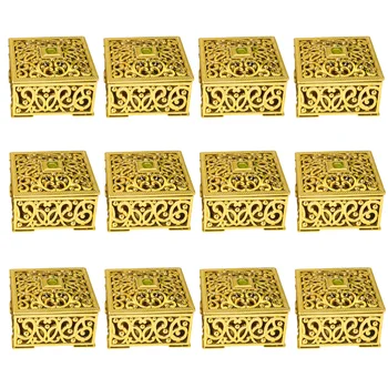 

24PCS Square Candy Box Mini Hollow Out Gift Storage Box for Cookies Chocolate