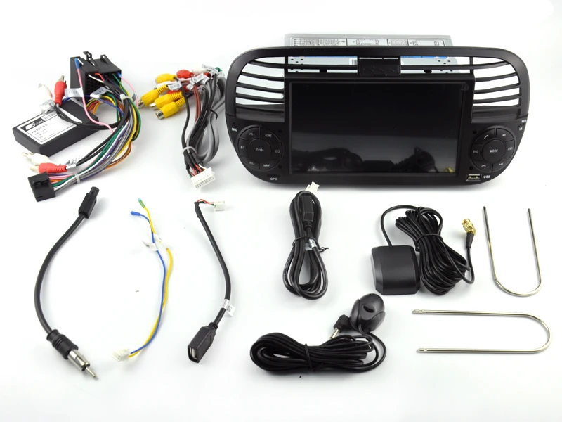 Best OTOJETA Car GPS Android 9.1 Bluetooth Quad Core Car Dvd media Player FOR FIAT 500 Vehicle Radio Multimedia Black Panel 4