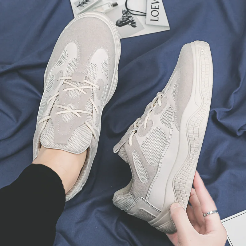 

Spring And Summer Men Dad Shoes Korean-style Trend Teenager Board Shoes Punched Sheet Surface Casual Sports Shoe