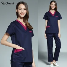 Высококачественная медицинская хирургическая Униформа БОЛЬНИЦА медсестра скраб-топ салон красоты Рабочая одежда стоматология аптека доктор хирургическая форма