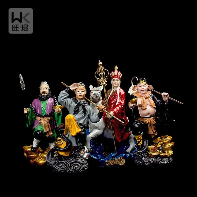 

Creative Character Resin Humanoid Doll Journey to the West Character Ornaments Reverse Flow Incense Burner Household Decorations
