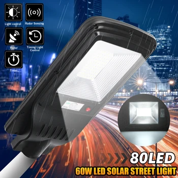 

60W LED Solar Wall Lamp Waterproof IP65 Solar Street Light +Radar Motion Lighting for Villa and Garden Outdoor Lighting