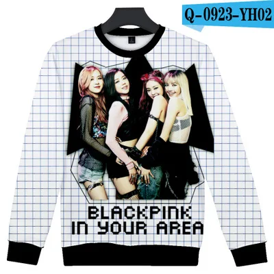 Корейский KPOP BTS 3D толстовки Женская обувь черного, розового цвета монолитным толстовка с капюшоном Camisas Feminina KPOP одежда с принтом Blackpink - Цвет: Оранжевый