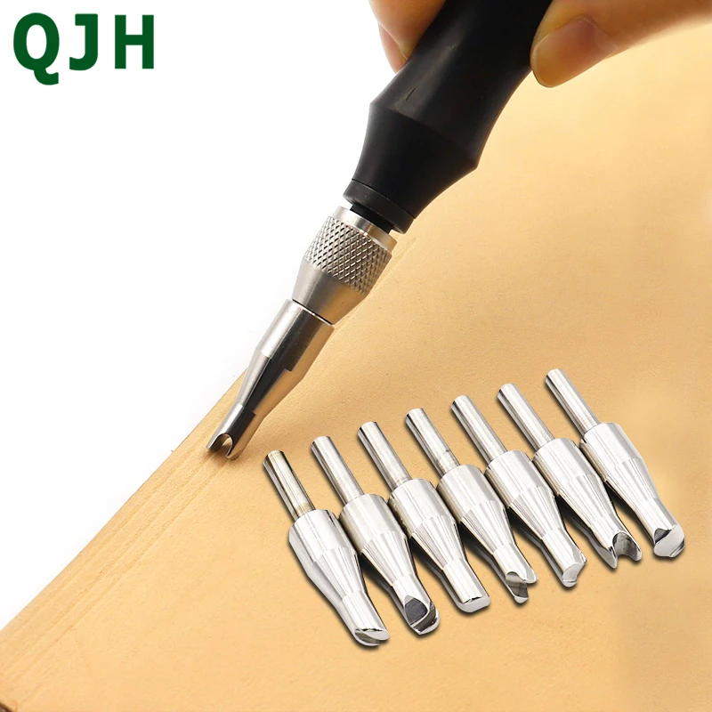 Sandalwood handle crimper edge indenter stainless steel shallow groove mark slotted scratch tool diy leather heatable edger | Дом и сад