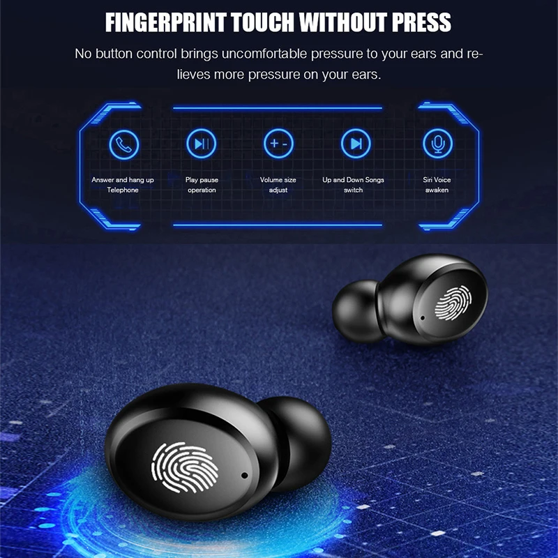 TWS 5,0 bluetooth стерео наушники-вкладыши IPX7 водонепроницаемые беспроводные наушники спортивные наушники с 4000 мАч, цифровой дисплей power bank