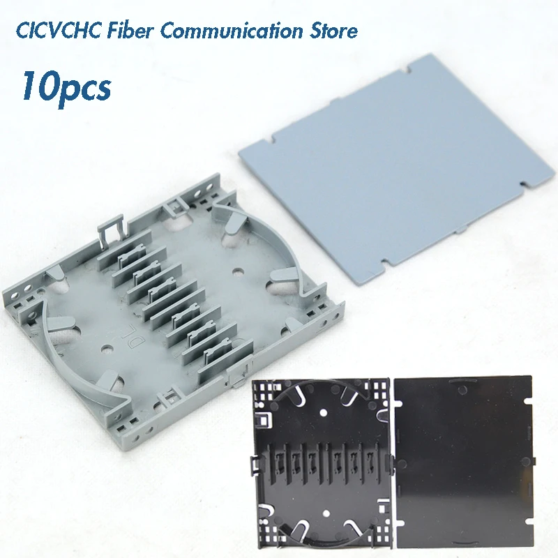 10pcs Small Fiber Splice Tray for 4,6,8,12 Cores fFiber/FTTH Fiber Optics Cassette