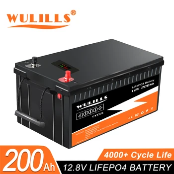 12V 200Ah LiFePO4 Battery Lithium Iron Phosphate Battery Built-in BMS for Solar Power System 1