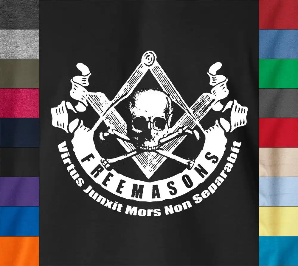 freemason masonic skull t-shirt square compass masonry free
