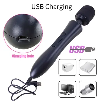 20 Kinds of vibration frequency Magic Vibrator Wand Silicone Adult Sex Toys for Woman Magic Mager Wand Clitoris Stimulato 6