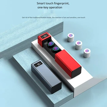 

TWS Bluetooth Headset Wireless Binaural Sports Headset Noise Reduction Smart HIFI In-Ear Digital Display Headset