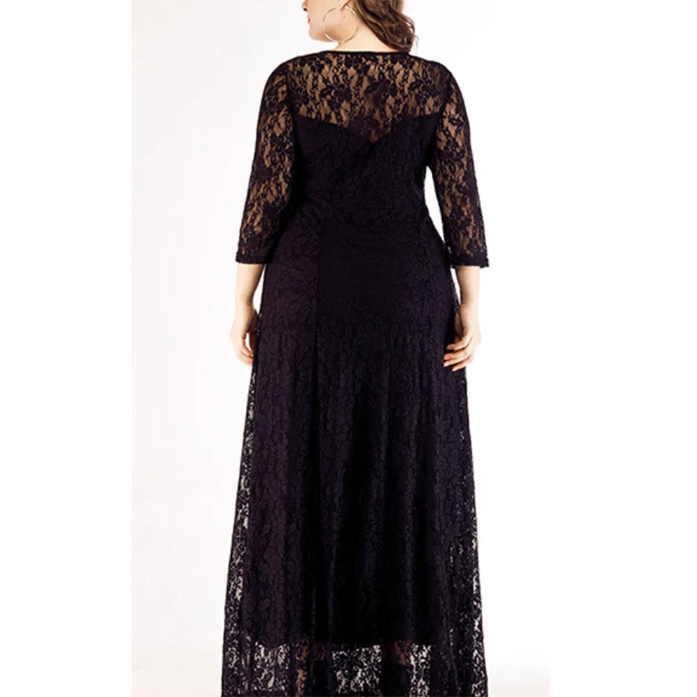

Fadzeco Women Long Lace Dress Evening Formal Party Prom Gown Formal Evening Party Gowns Dress Plus Size