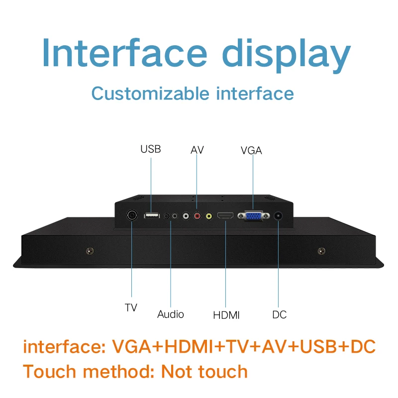 15 ''/дюймовый промышленный ЖК-дисплей настольный экран монитор планшета VGA/HDMI/BNC/AV 1024*768 не сенсорный экран пряжки крепления - Цвет: VGA HDMI TV AV USB