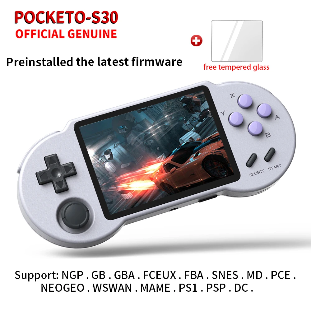 US $62.99 Pocketgo S30 Preinstalled Latest Firmware Retro Game 35 Inch IPS Screen Portable Handheld Video Game Console Support Ps1 DC