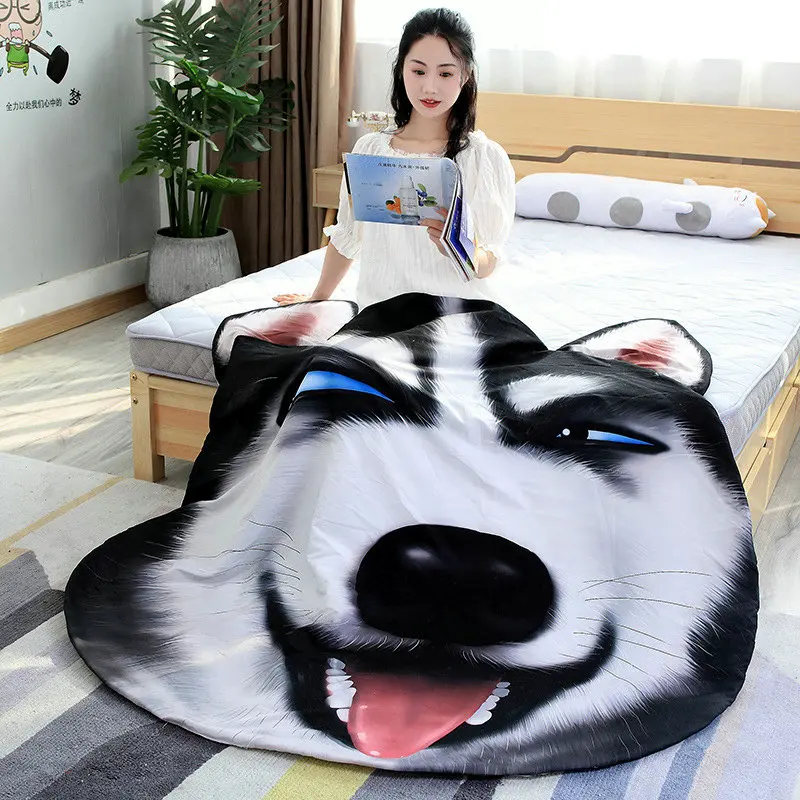 quilt C 70 см большая плюшевая имитация забавная игрушечная собака хаски супер милая креативная Подушка для детей весь Забавный высококачественный подарок на день рождения для детей - Цвет: quilt C