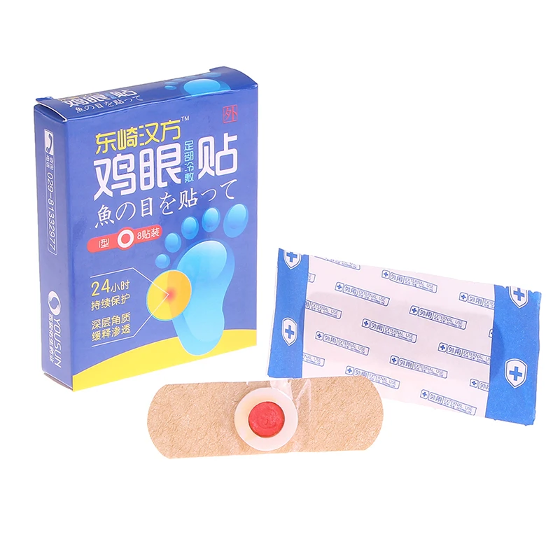 

New 8 Pcs/box Exfoliating Corn Foot Patch Soft Feet Problem Remove Hard Dead Skin Treatment Plantar warts Calluses Away