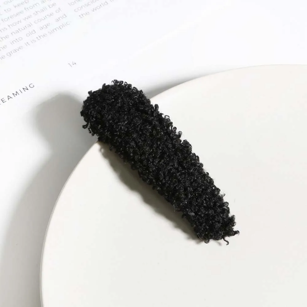 1-2 шт Новые популярные корейские зимние шпильки с плюшевыми шариками, одноцветные заколки для волос из искусственного меха, заколки для девочек, модные детские мягкие аксессуары для волос - Цвет: 1