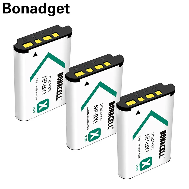 Bonadget 1.6Ah NP-BX1 NP BX1 npbx1 Батарея для sony детали sony Cyber-Shot DSC-RX100 HX300 WX300 HDR-AS100V HDR-AS30V HDR-AS100VR HDR-PJ275