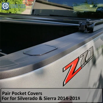 

Car Pocket Covers For Chevy Silverado GMC Sierra 2014 2015 2016 2017 2018 Bed Rail Stake Pocket Covers Hole Plugs Silverado