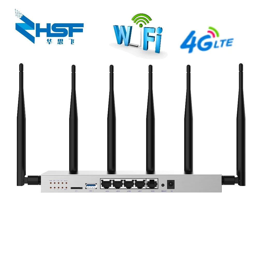 HUASIFEI CAT6 lte маршрутизатор 2 4G 5G двухдиапазонный MT7621 гигабитный порт 1200 Мбит/с