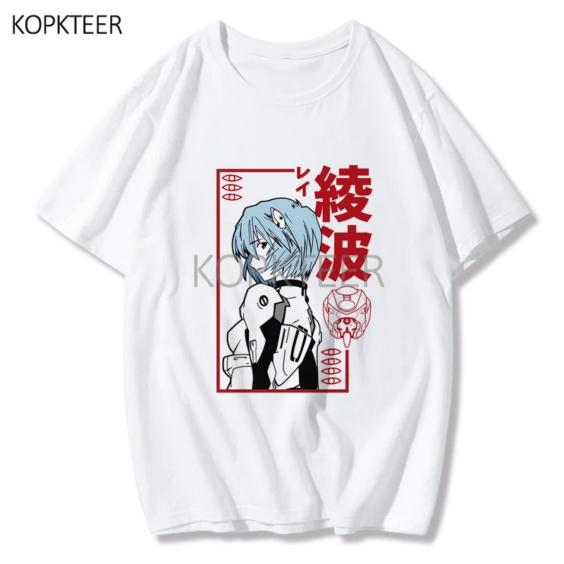 Для мужчин женщин футболки Ayanami Rei Ikari Shinji Asuka Langley Soryu) аниме забавные манги принт