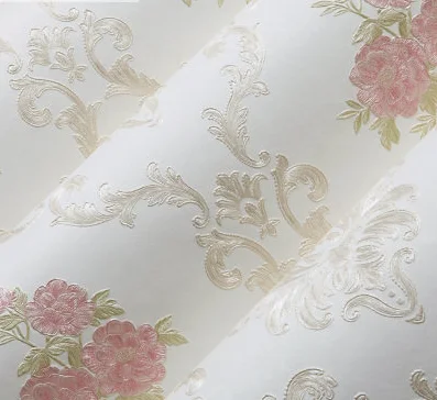 Blue pattern pattern non-woven wallpaper simple modern pastoral European bedroom living room wedding room background wallpaper - Цвет: 53cmX9.5m