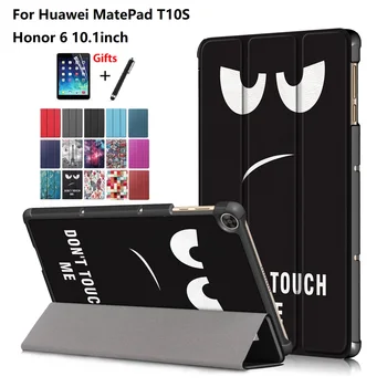 

Case for Huawei MatePad T10S Honor 6 10.1inch PU Leather Cover with Hard PC Back Stand for AGS3-AL09HN AGS3-W09HN+Soft Film+ Pen