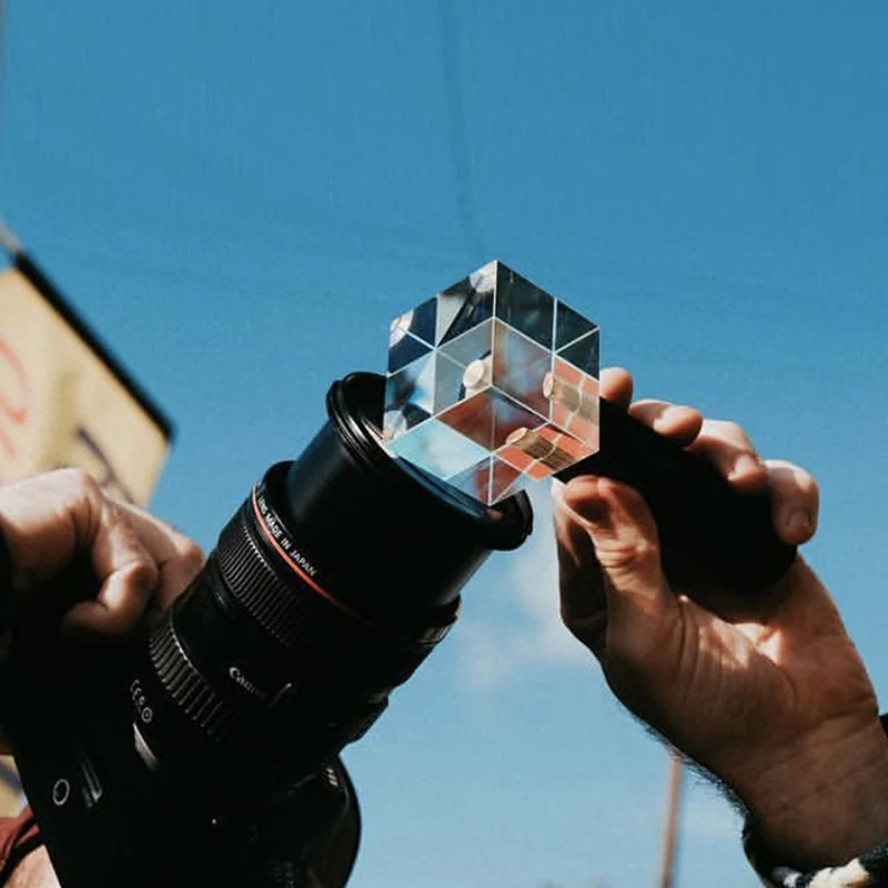 

Photograph Crystal Light Crystal Halo Optical Glass Lens 1/4 Screw for Tripod Holding VLOG Magic Ball Light Accessory