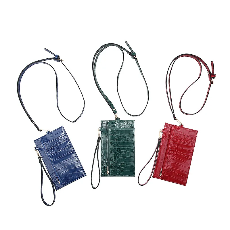 Phone Cover Case Credit Card Holder Coin Purse For Wallet Female Phone Holder Pouch Leather Shoulder Strap Handbag