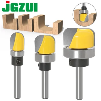 볼 및 트레이 템플릿 라우터 비트, 목재 절단 도구, 목공 라우터 비트, 3PC, 6mm 1/4 생크, 1/2 